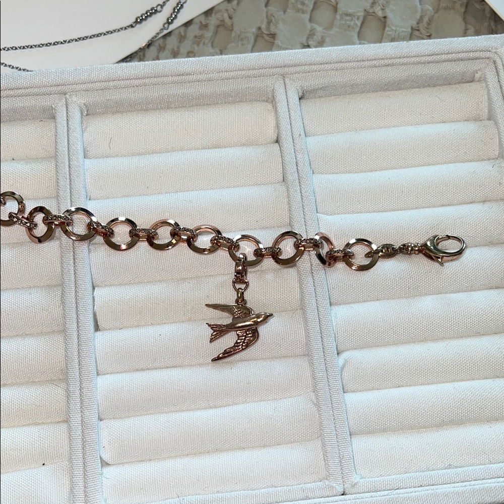 Fossil rose gold Gold Bird Charm Bracelet